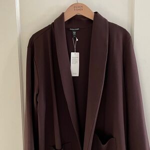 NEW! Eileen Fisher Shawl Collar Long Jacket